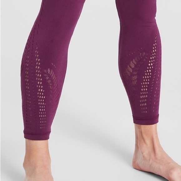 Athleta WARP KNIT 7/8 TIGHT Velvet Plum S/M - Picture 8 of 9